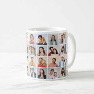 Caneca De Café Crie Sua Própria Colagem de 36 Fotos