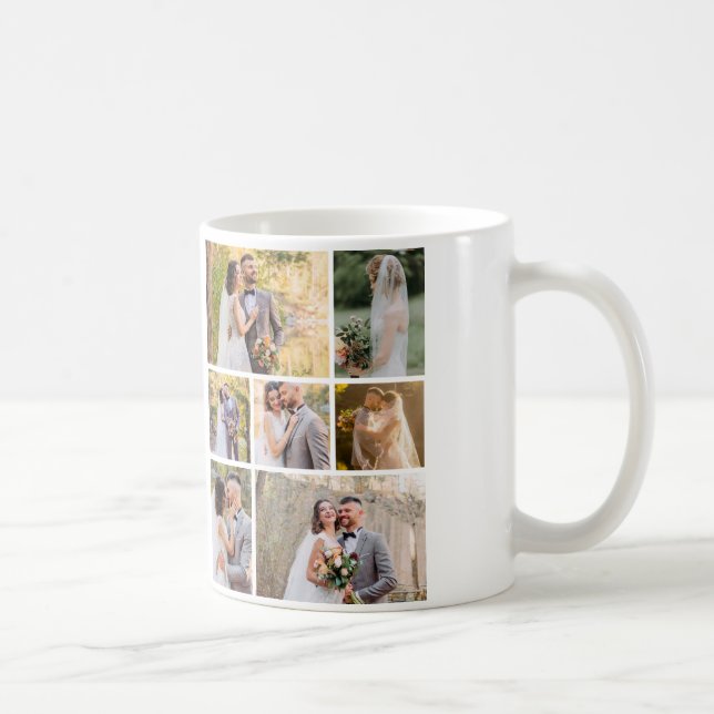 Caneca De Café Crie Sua Própria Colagem De Casamento Fotográfico  (Direita)