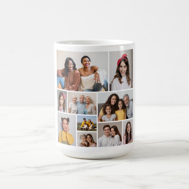 Caneca De Café Crie sua própria colagem de fotos (Centro)