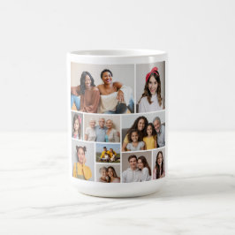 Caneca De Café Crie sua própria colagem de fotos