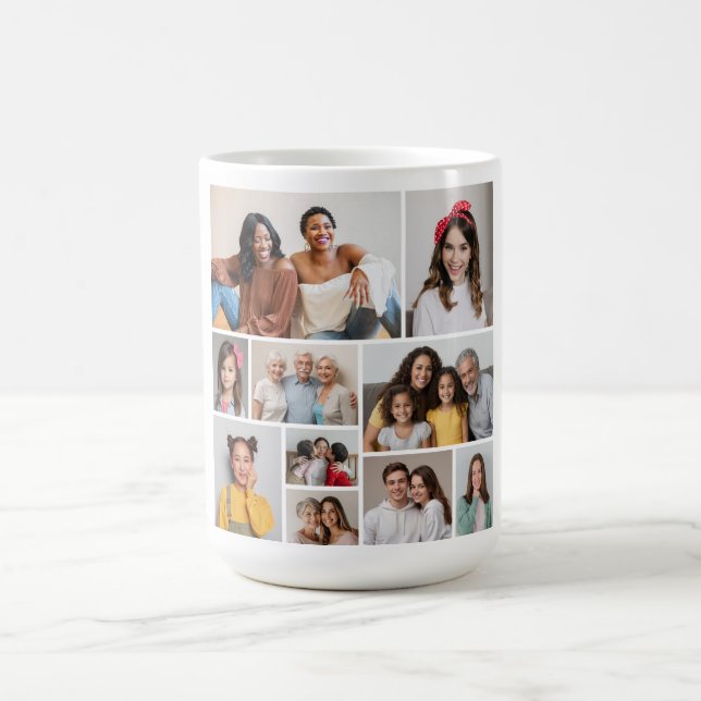 Caneca De Café Crie sua própria colagem de fotos (Centro)