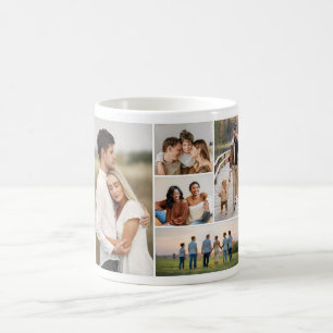 Caneca De Café Crie sua própria colagem de fotos