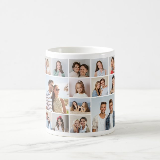 Caneca De Café Crie Sua Própria Colagem De Fotos 14 (Centro)