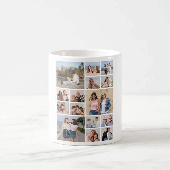 Caneca De Café Crie Sua Própria Colagem De Fotos 15 (Centro)