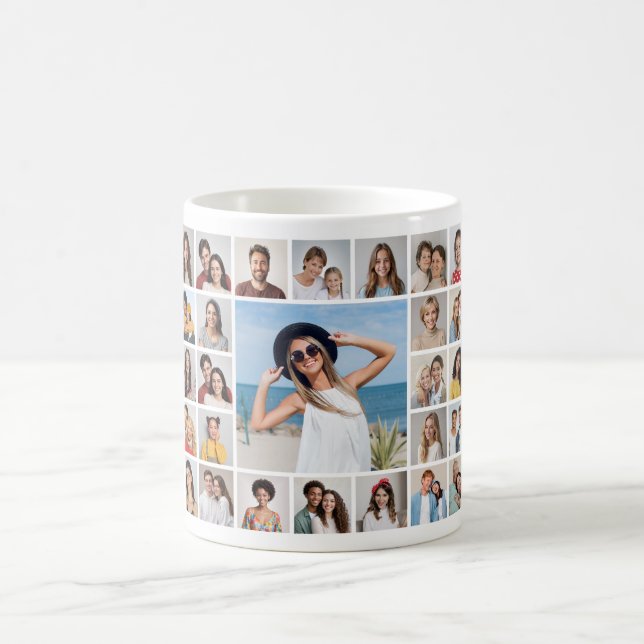 Caneca De Café Crie Sua Própria Colagem De Fotos 27 (Centro)