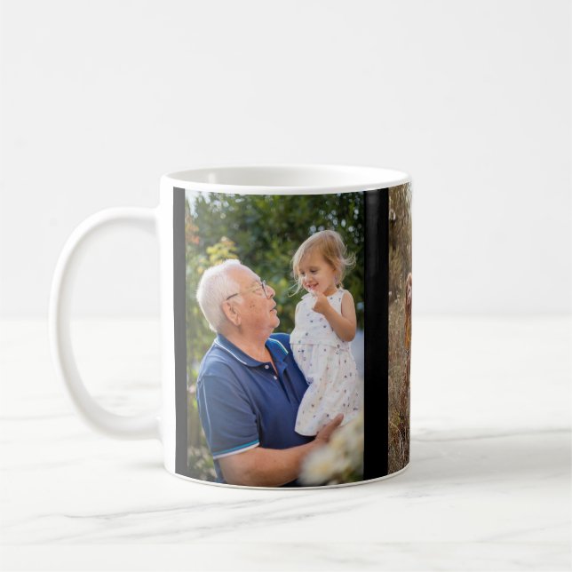 Caneca De Café Crie sua própria colagem de fotos 3 (Esquerda)