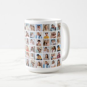 Caneca De Café Crie sua própria colagem de fotos 60