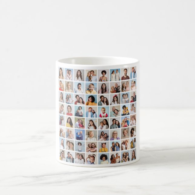 Caneca De Café Crie Sua Própria Colagem De Fotos 64 (Centro)