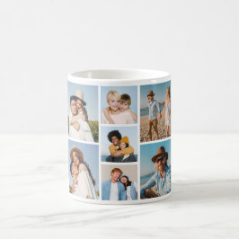 Caneca De Café Crie sua própria colagem de fotos 7