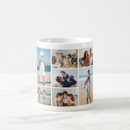 Caneca De Café Crie sua própria colagem de fotos 7