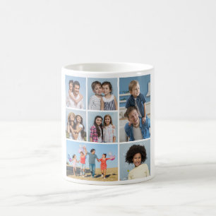 Caneca De Café Crie sua própria colagem de fotos 7