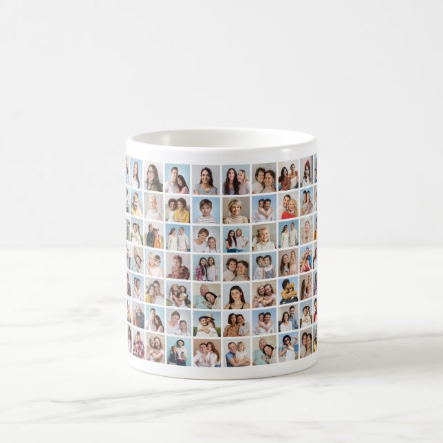Caneca De Café Crie sua própria colagem de fotos 70 (Centro)