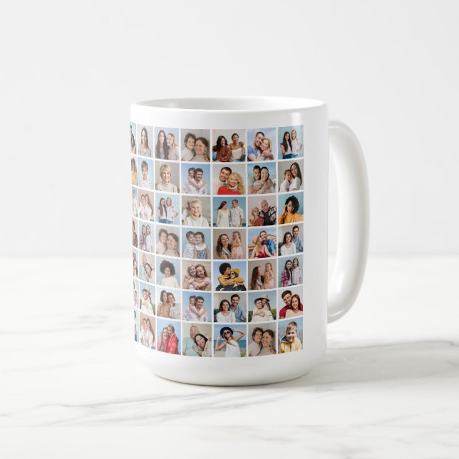 Caneca De Café Crie sua própria colagem de fotos 70 (Frente Esquerda)