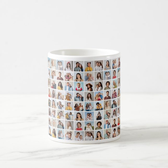 Caneca De Café Crie sua própria colagem de fotos 96 (Centro)