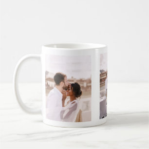 Caneca De Café Crie Sua Própria Colagem de Fotos Casamento Recém-