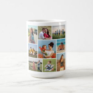 Caneca De Café Crie sua própria colagem de fotos de 9