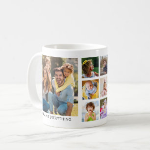 Caneca De Café Crie Sua Própria Colagem de Fotos de Família 8 Bra