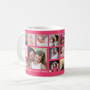 Caneca De Café Crie Sua Própria Colagem Fotográfica Da Família