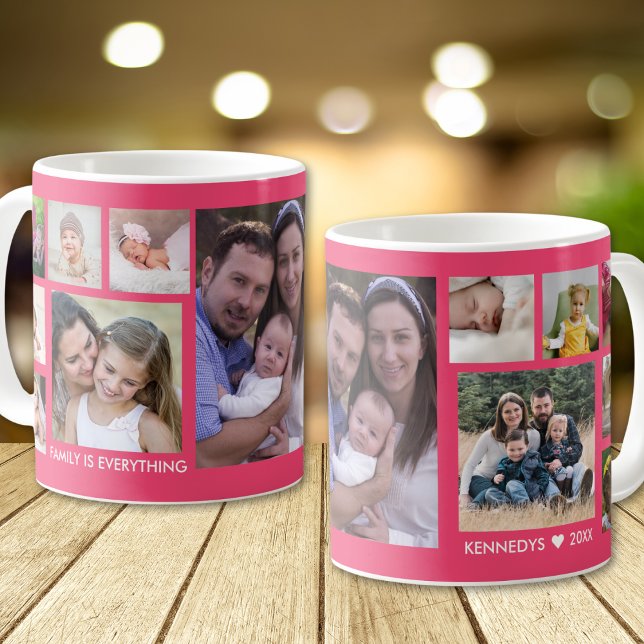Caneca De Café Crie Sua Própria Colagem Fotográfica Da Família 13 (Criador carregado)
