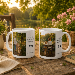 Caneca De Café Crie sua própria foto Caminhando pela vida juntos