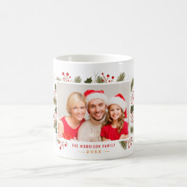 Caneca De Café Crie sua própria foto da família de Natal de Natal