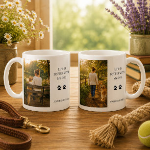 Caneca De Café Crie sua própria foto de Vida é melhor com meu cac