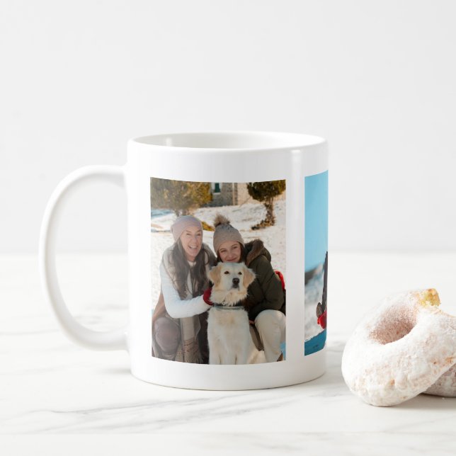 Caneca De Café Crie Sua Própria Foto Souvenir (Com Donut)