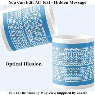 Caneca De Café Crie sua própria mensagem oculta curta personaliza