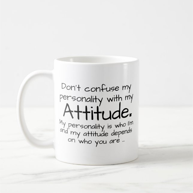 Caneca De Café Crie sua própria personalidade Atitude Humor Novid (Esquerda)