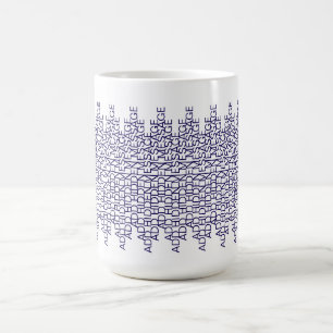Caneca De Café Crie Uma Mensagem Secreta Personalizada Navy Moder