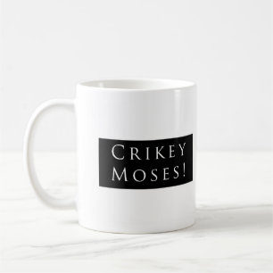Caneca De Café Crikey Moses! Preto liso
