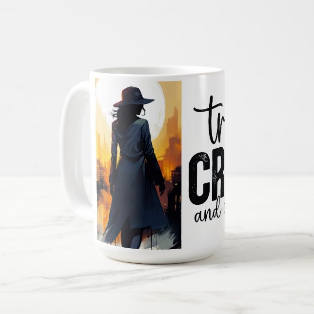 Caneca De Café Crime real e artesanato (Frente Esquerda)