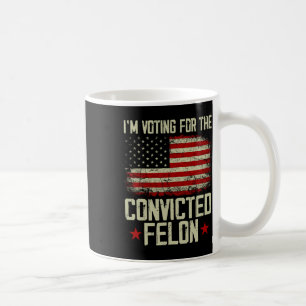 Caneca De Café Criminoso Condenado em 2024 - Estou votando Crimin