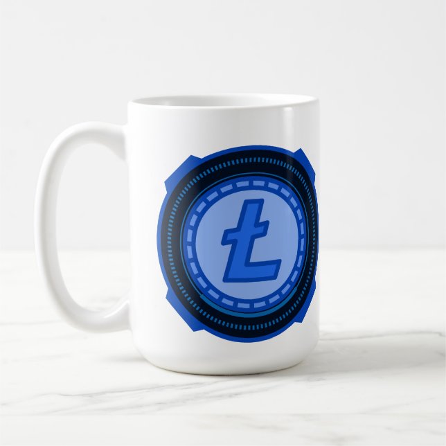 CANECA DE CAFÉ CRIPTOMOEDA LITECOIN (Esquerda)