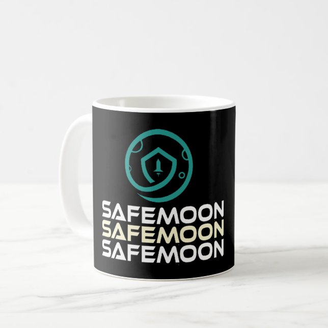 CANECA DE CAFÉ CRIPTOMOEDA SAFEMOON: NOVA CRIPTOMOEDA DAS PESSOAS (Frente Esquerda)