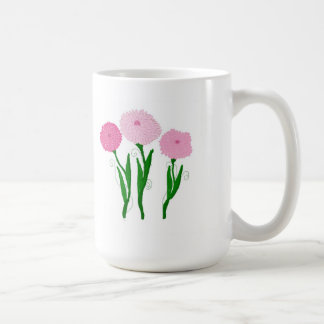 Caneca De Café Crisântemos Rosa