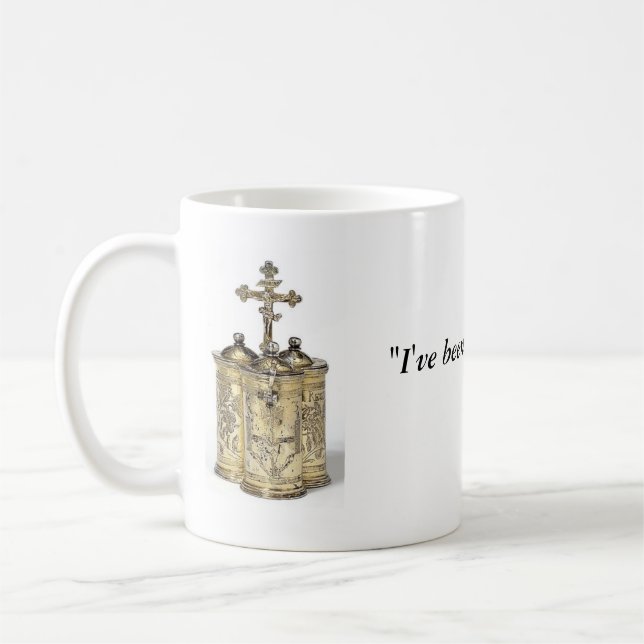Caneca de café crismatória renovada das citações (Esquerda)