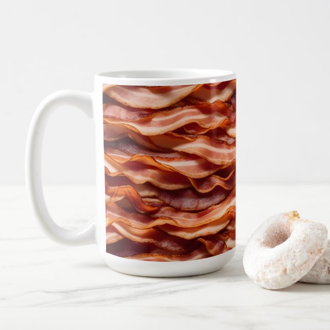 Caneca De Café Crispy Bacon  (Com Donut)