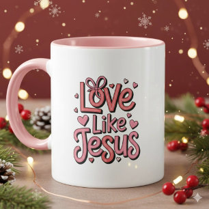 Caneca de Café Cristã 'Ame Como Jesus' 11 oz