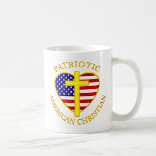 Caneca de café cristã americana patriótica