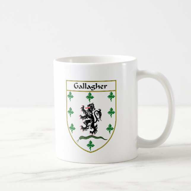 Caneca De Café Crista da brasão/família de Gallagher (Direita)