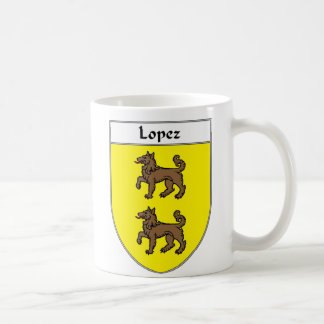 Caneca De Café Crista da brasão/família de López