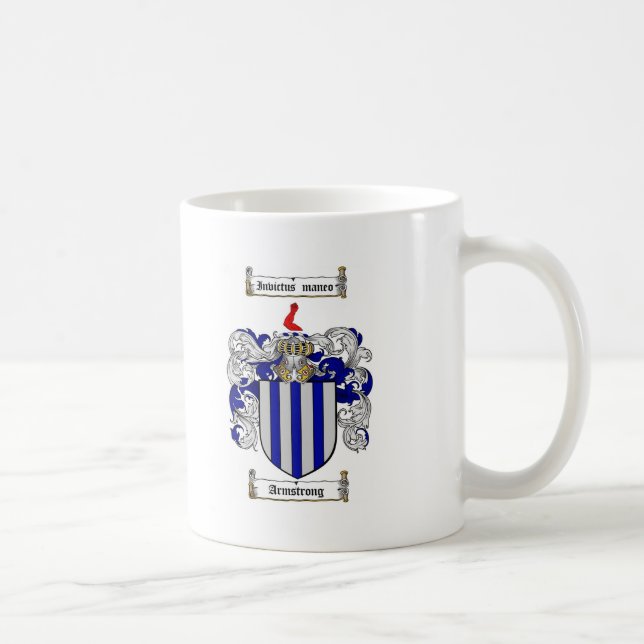 CANECA DE CAFÉ CRISTA DA FAMÍLIA DE ARMSTRONG - BRASÃO DE (Direita)