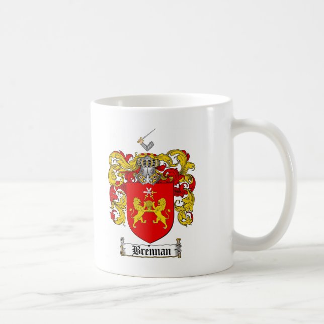 CANECA DE CAFÉ CRISTA DA FAMÍLIA DE BRENNAN - BRASÃO DE BRENNAN (Direita)