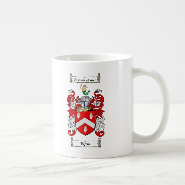 CANECA DE CAFÉ CRISTA DA FAMÍLIA DE BYRNE - BRASÃO DE BYRNE (Direita)
