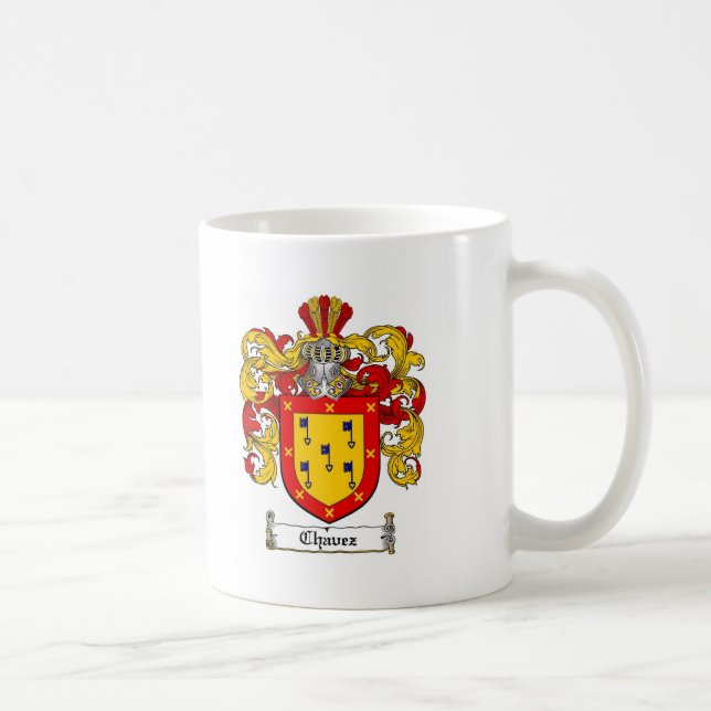 CANECA DE CAFÉ CRISTA DA FAMÍLIA DE CHAVEZ - BRASÃO DE CHAVEZ (Direita)