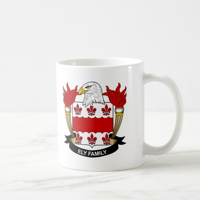 Caneca De Café Crista da família de Ely (Direita)