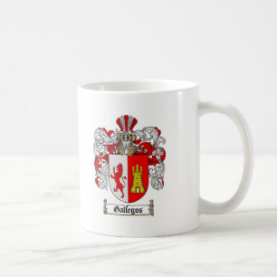 CANECA DE CAFÉ CRISTA DA FAMÍLIA DE GALLEGOS - BRASÃO DE GALLEG