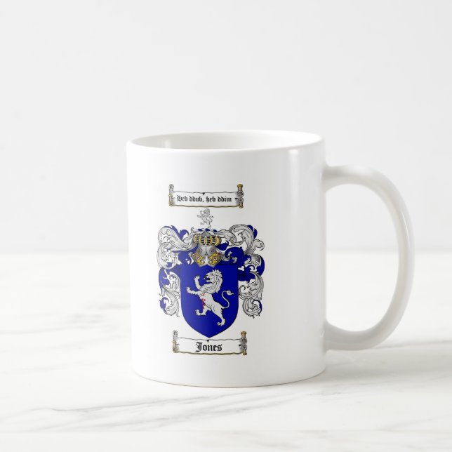 CANECA DE CAFÉ CRISTA DA FAMÍLIA DE JONES - BRASÃO DE JONES (Direita)