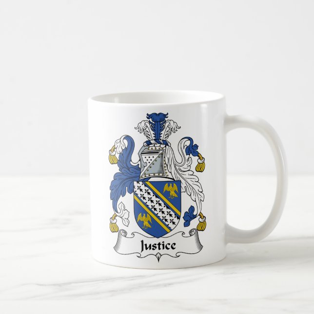 Caneca De Café Crista da família de justiça (Direita)